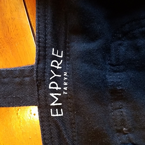 Black Empyre Distressed Overall Shorts - Picture 2 of 8